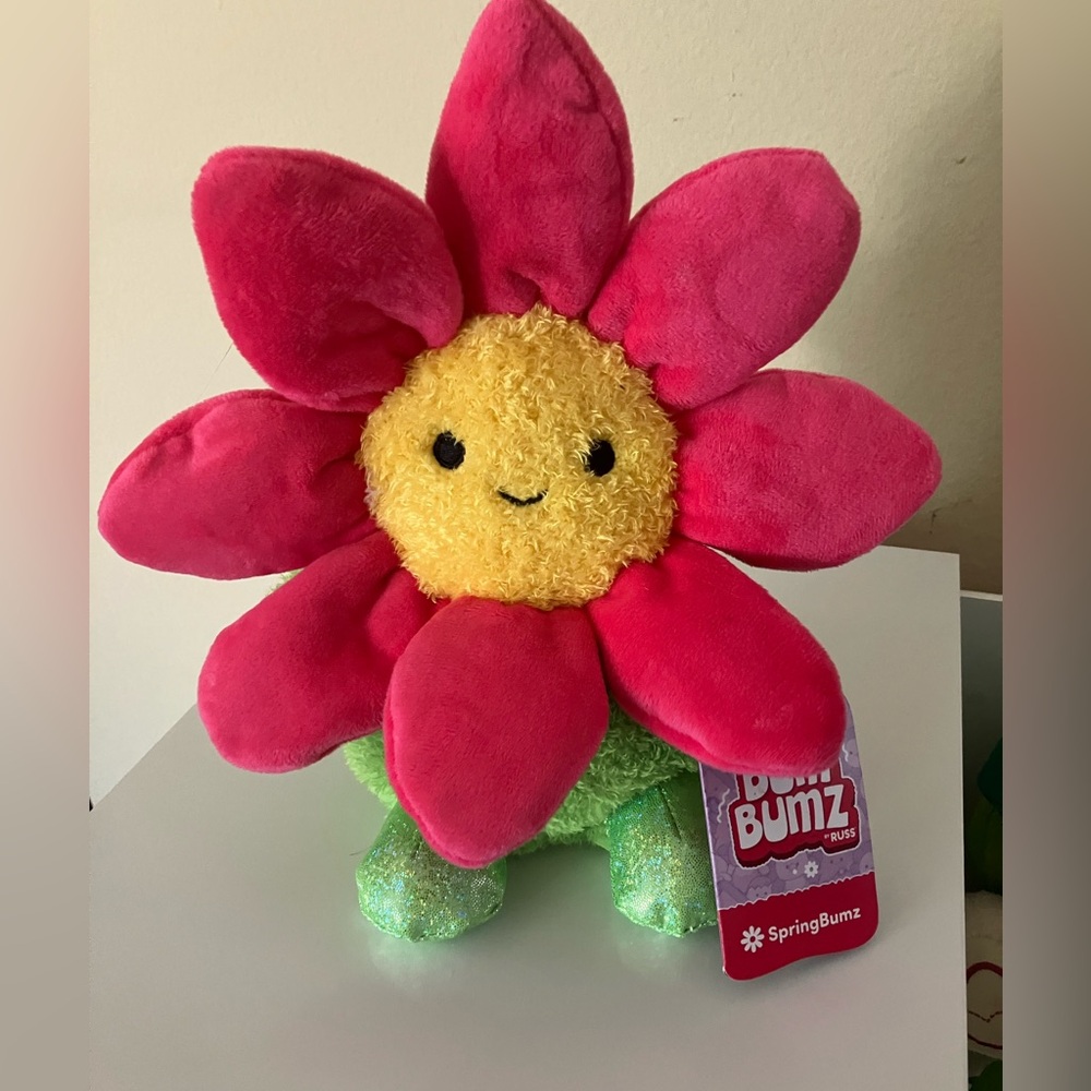 NWT 7.5” Dan the Daisy Flower Easter Springbumz Bumbumz